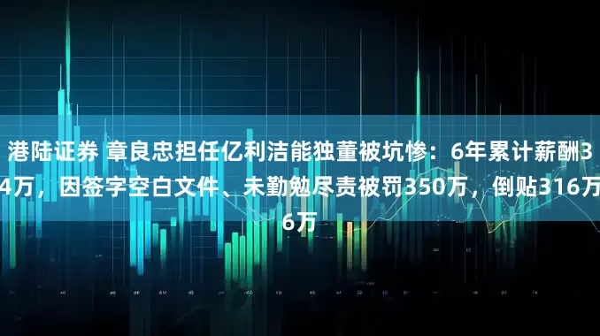 港陆证券 章良忠担任亿利洁能独董被坑惨：6年累计薪酬34万，因签字空白文件、未勤勉尽责被罚350万，倒贴316万